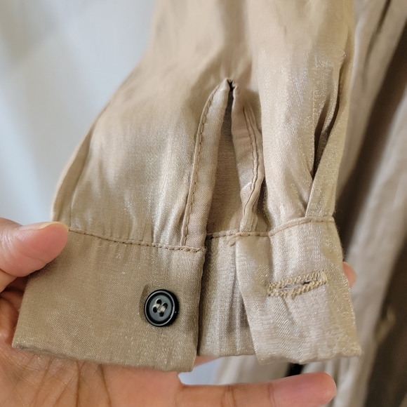 Gigi Moda Made In Italy Leah Dress Sz 8 Charcoal Sateen High-Low Minimalist - Picture 8 of 12